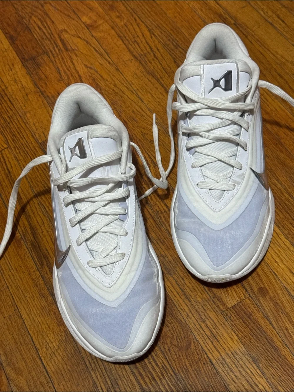 Nike A’ja Wilson A’one OG White Sneakers with Silver Swoosh. FZ8605-100
